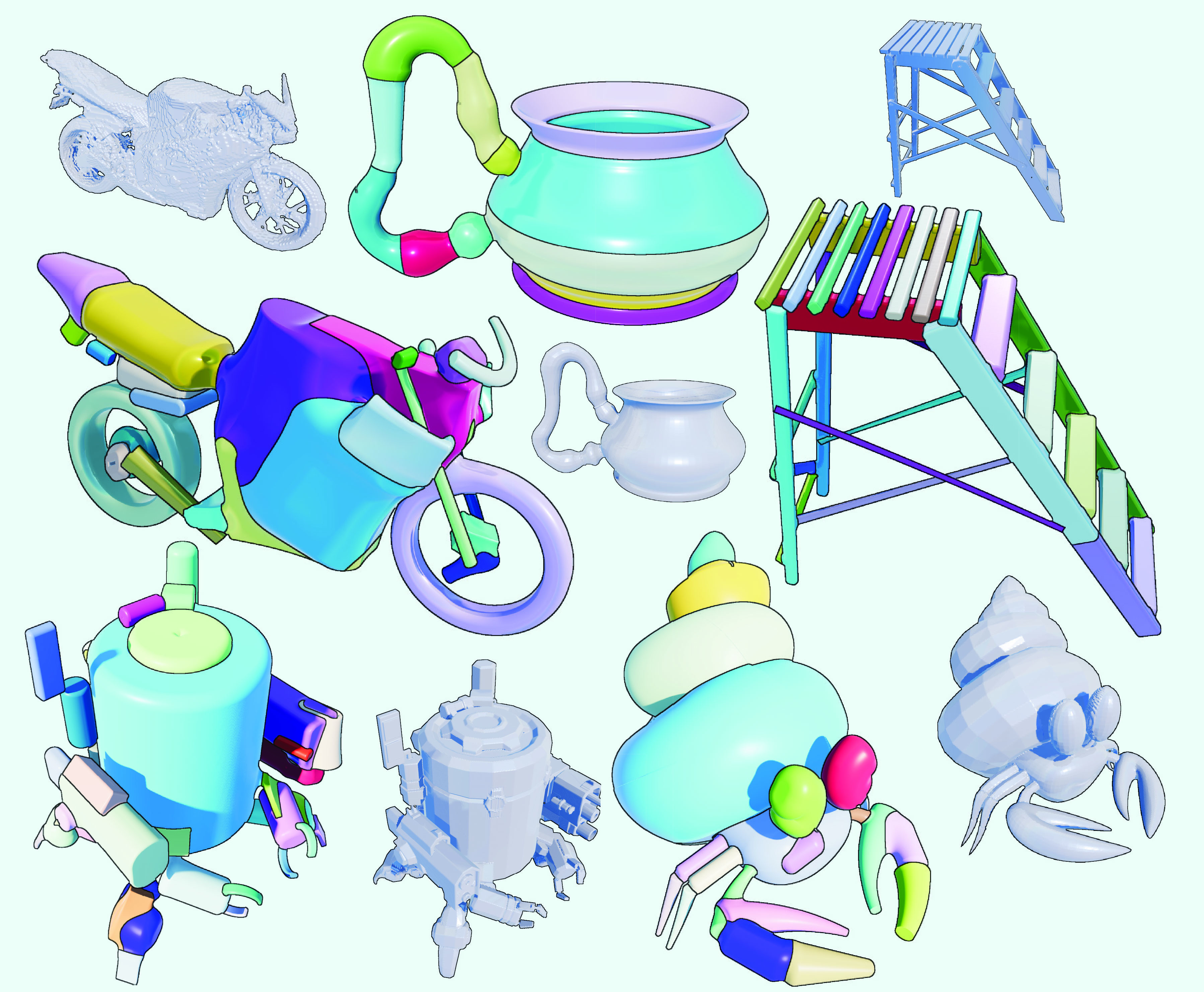 Residual Primitive Fitting of 3D Shapes with SuperFrusta